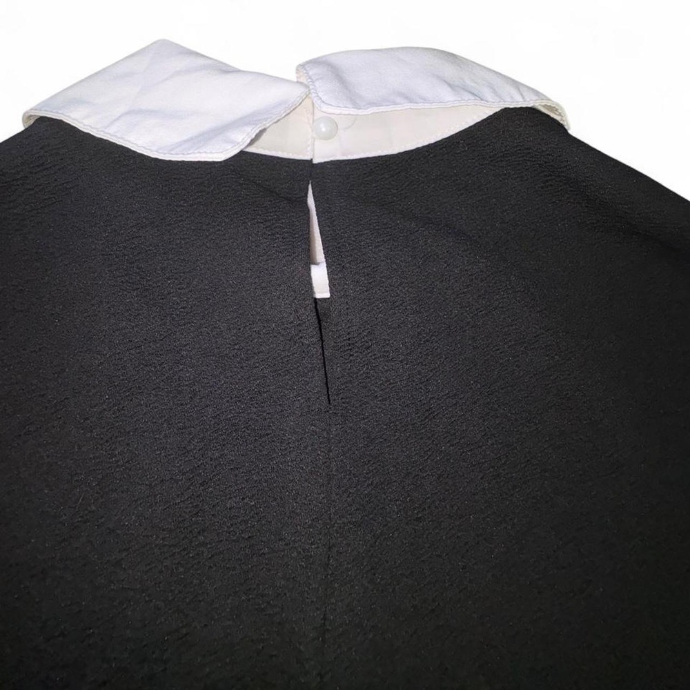 SHEIN black & white color block dress with white collar and long sleeves, size M - Picture 4 of 4